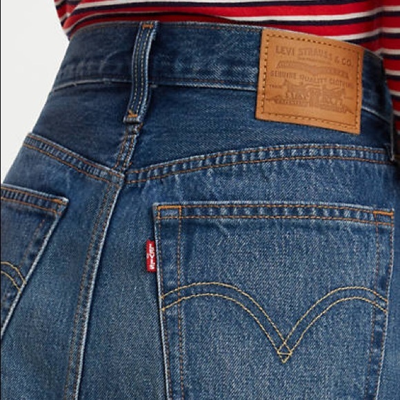 Levi’s High Rise Deconstructed Button Fly Skirt - Picture 3 of 11